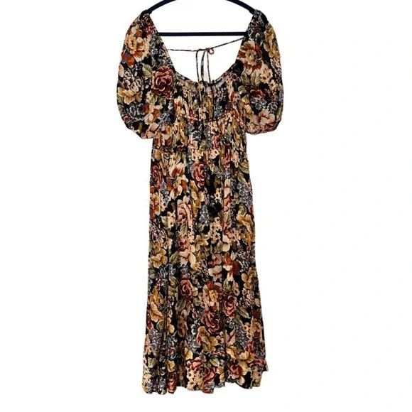 chinese dress ladies Women’s White Maxi Dress with Elastic Neck - Pure Cotton main image 1
